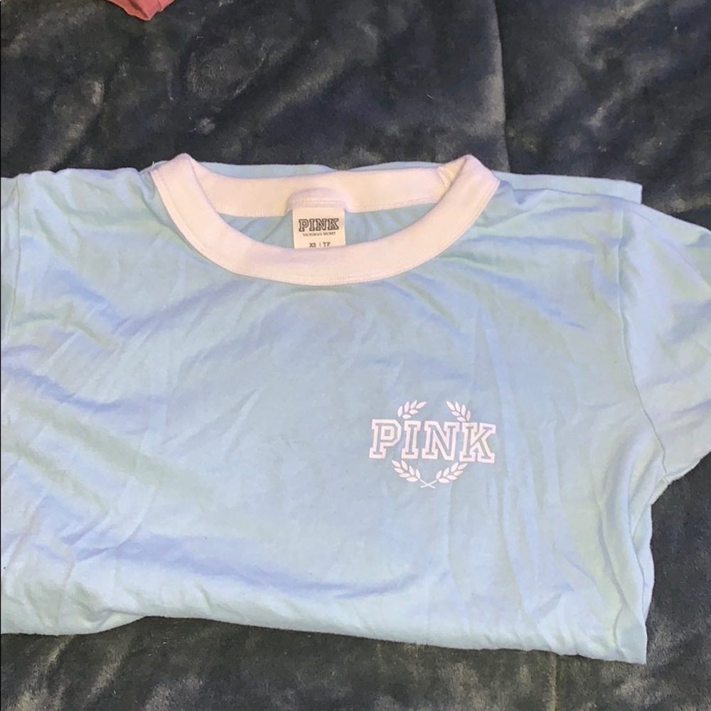 Light blue PINK t- shirt